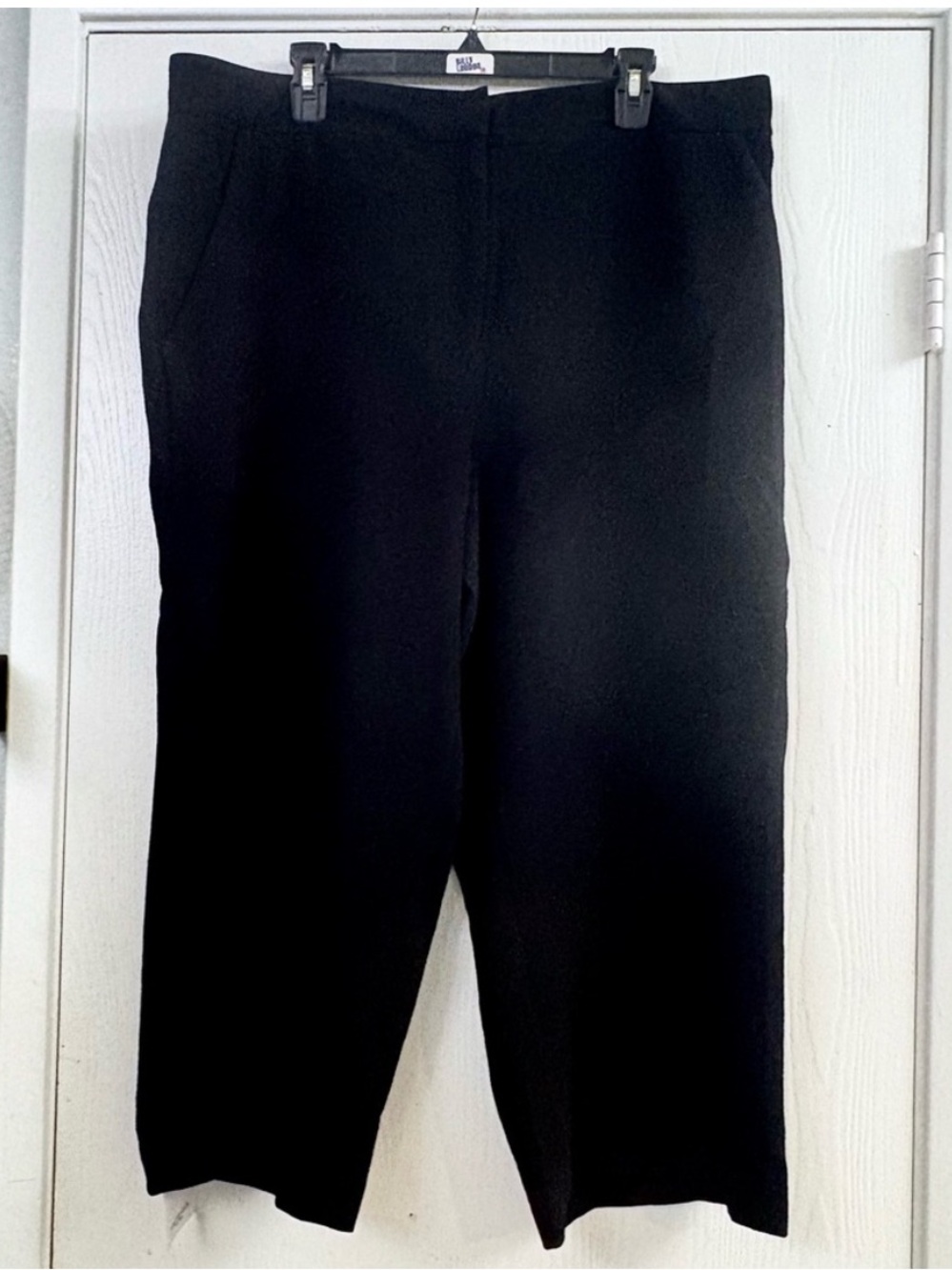 M.M. Lafleur High Rise Cropped Wide Leg Black Pants Size 2X